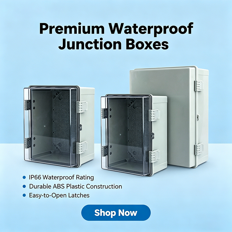 Made of ABS plastic, IP66 elec - Outdoor Power Cable Junction Box 评论和价格