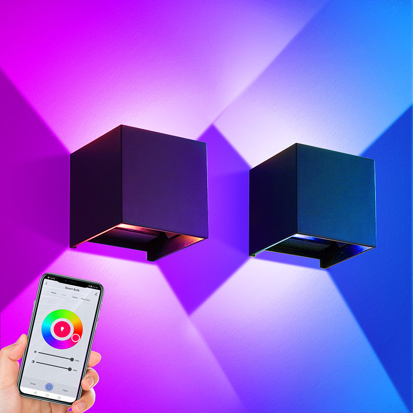 12W LED Outdoor Wall Light RGB - Outdoor Power Point Zigbee 评论和价格