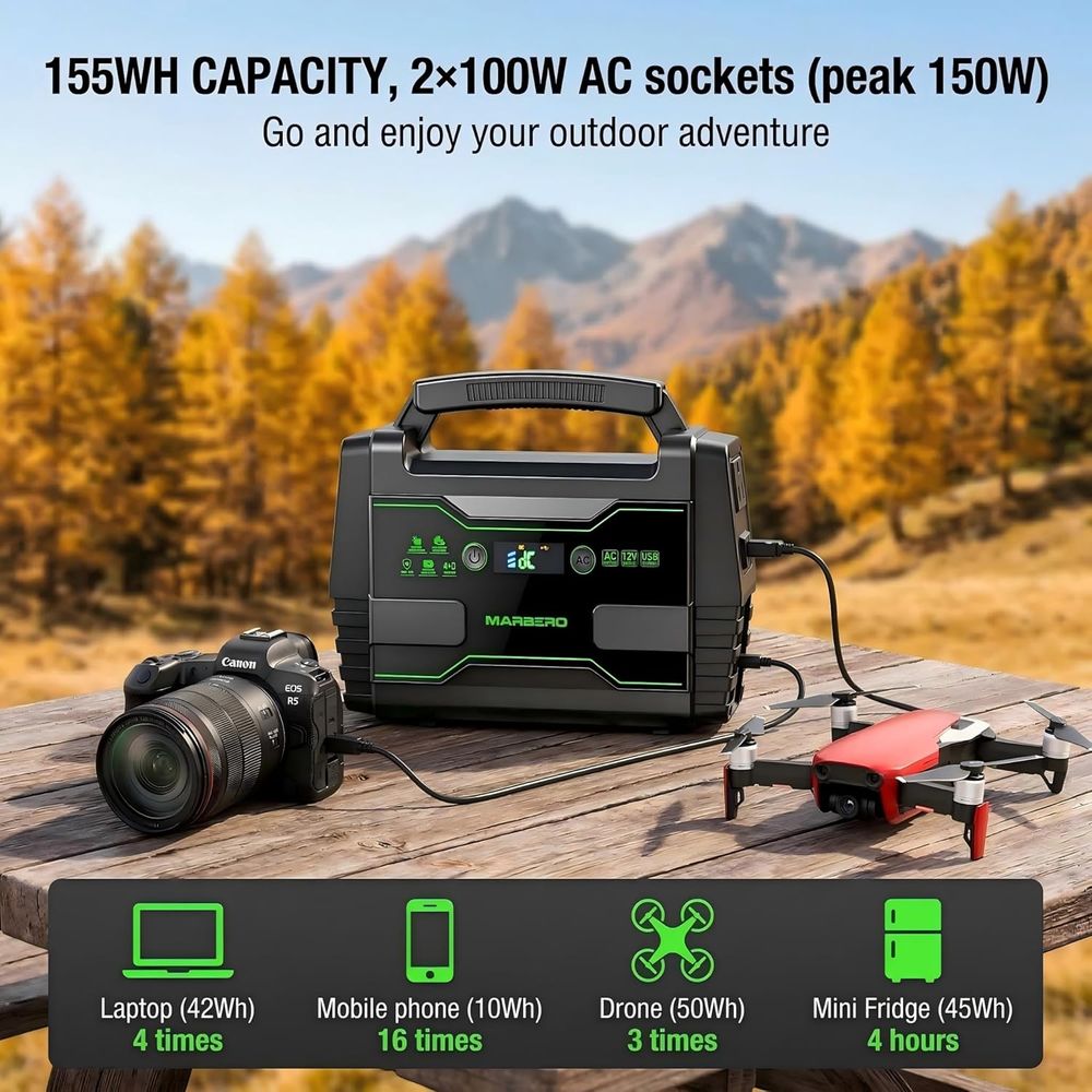 155Wh Portable Power Station w - Outdoor Power Station 评论和价格