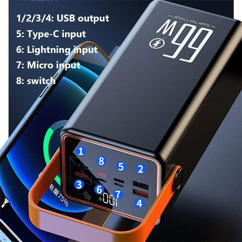 70000mAh Power Bank 22.5W Powe - Outdoor Power Adapter Usb C 评论和价格