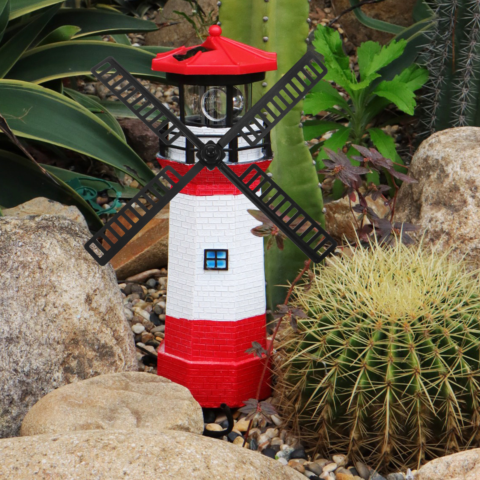Solar Powered Windmill Lightho - Outdoor Power Parts 评论和价格