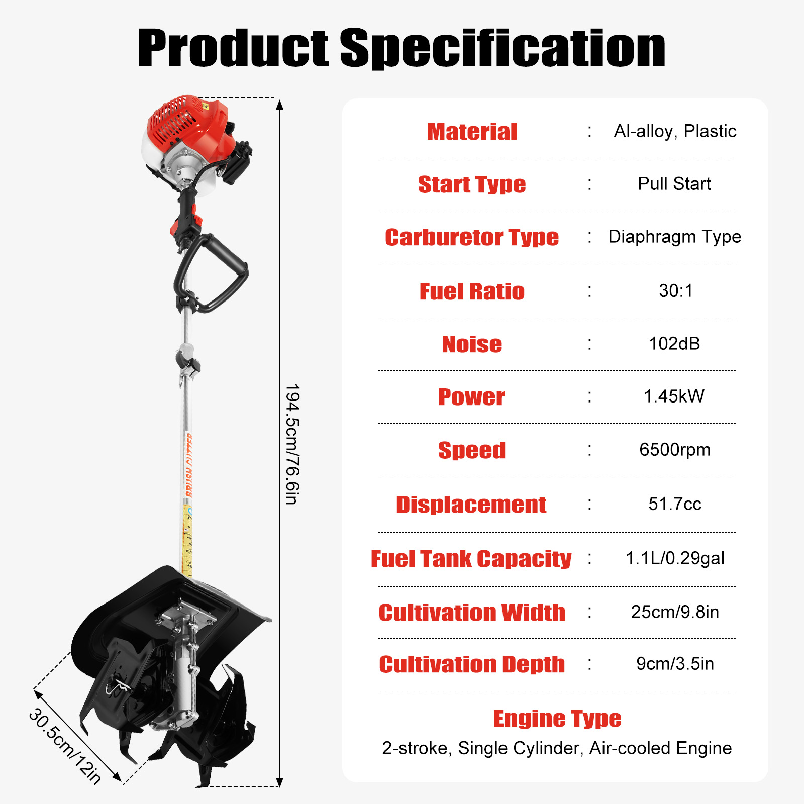 Gas Powered Mini Tiller Cultiv - Garden Tiller Mini 评论和价格