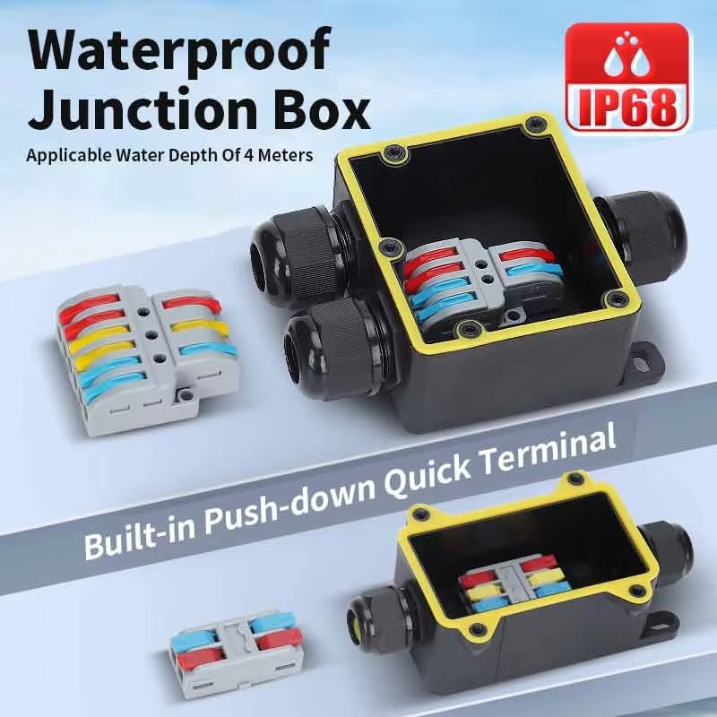 Junction Box Waterproof IP68 2 - Outdoor Power Cable Junction Box 评论和价格
