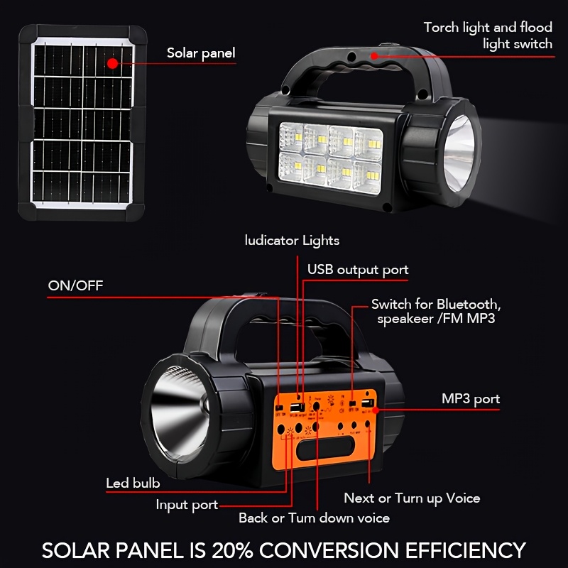 Solar Rechargeable Camping Lig - Outdoor Power Station 评论和价格