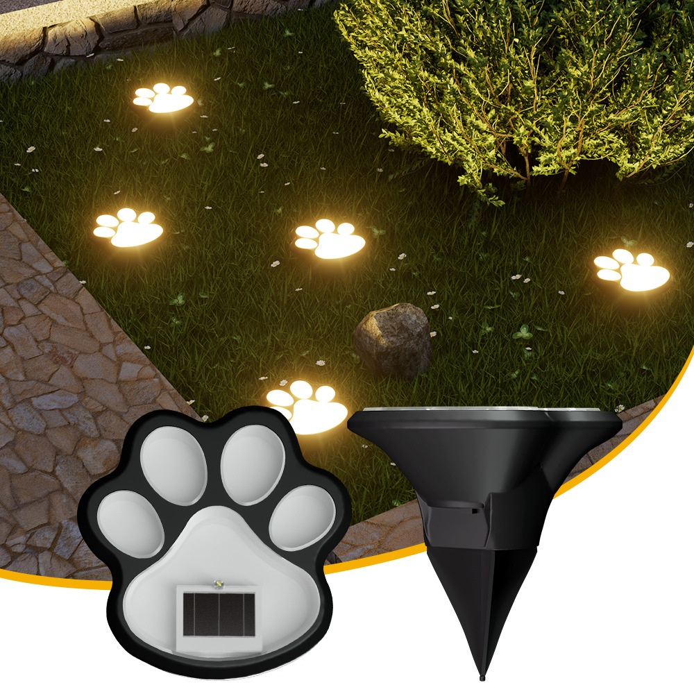 Solar Powered LED Dog Paw Prin - Outdoor Power Parts 评论和价格