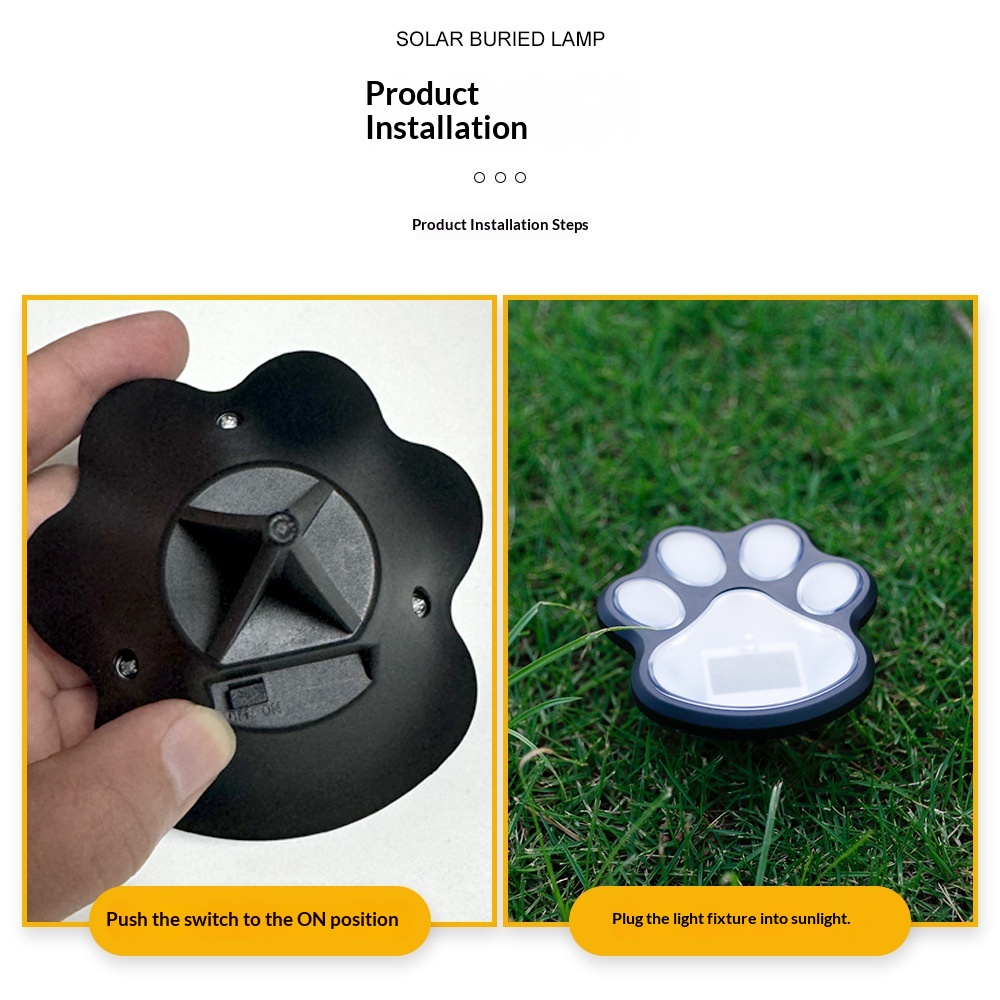Solar Powered LED Dog Paw Prin - Outdoor Power Parts 评论和价格