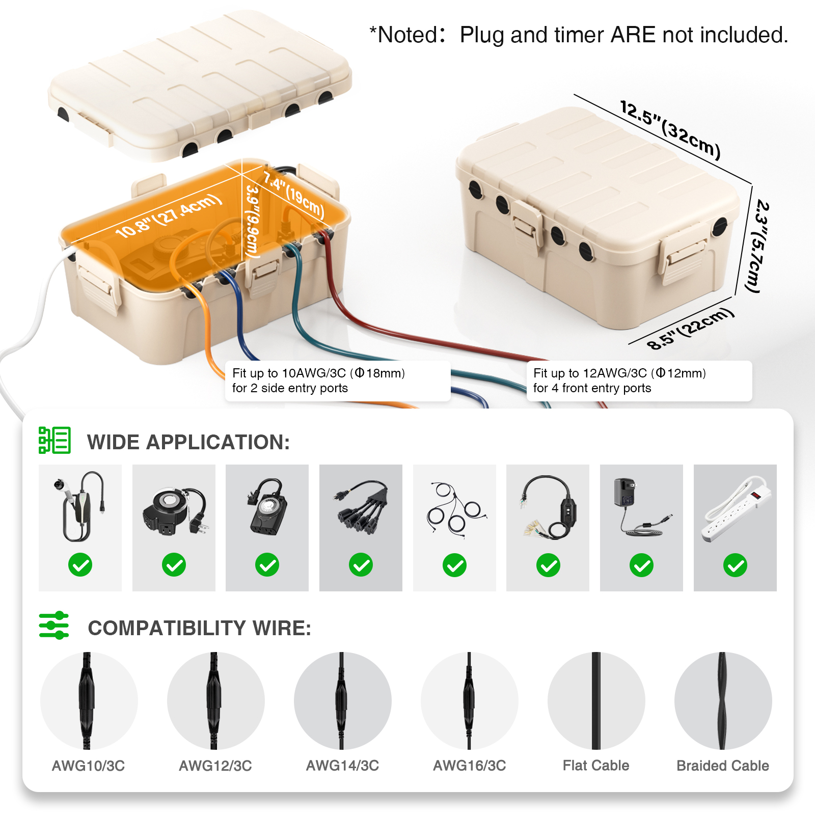 Outdoor Junction Box Large 32x - Outdoor Power Cable Junction Box 评论和价格