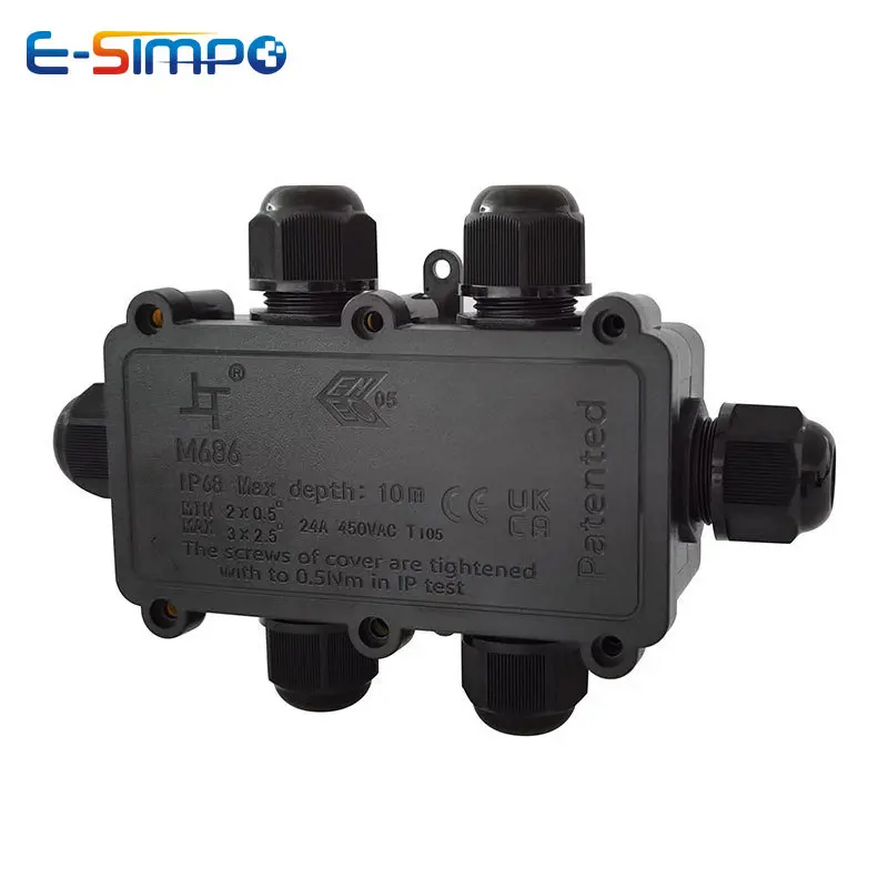 6Way 1IN5Out IP68 Underwater P - Outdoor Power Cable Junction Box 评论和价格