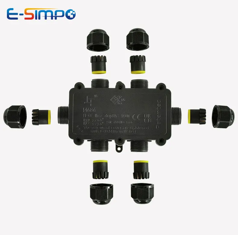 6Way 1IN5Out IP68 Underwater P - Outdoor Power Cable Junction Box 评论和价格