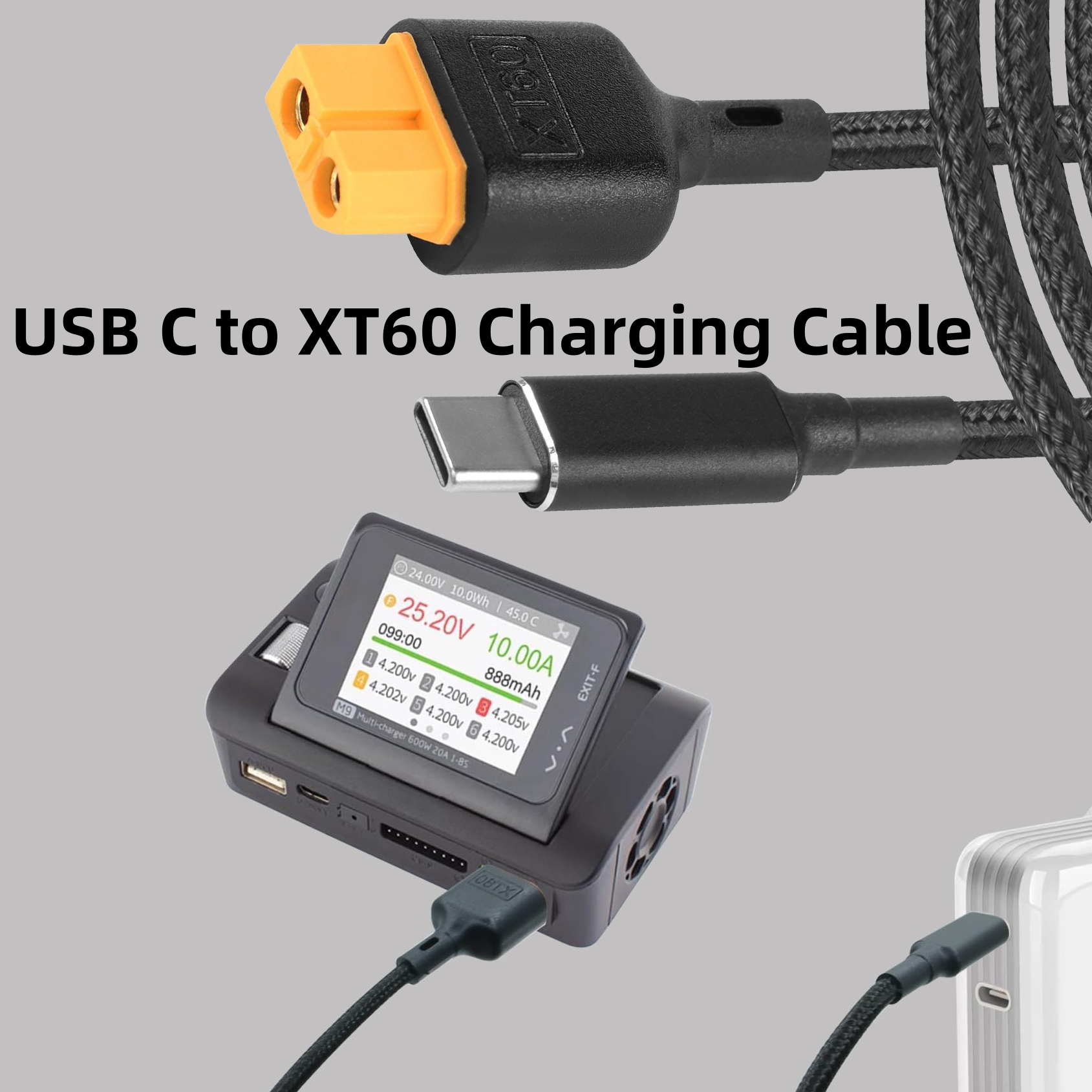1M USB C to XT60 Charging Cabl - Outdoor Power Adapter Usb C 评论和价格