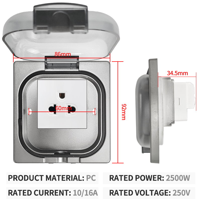 IP65 Waterproof Outdoor Socket - Outdoor Power Parts 评论和价格