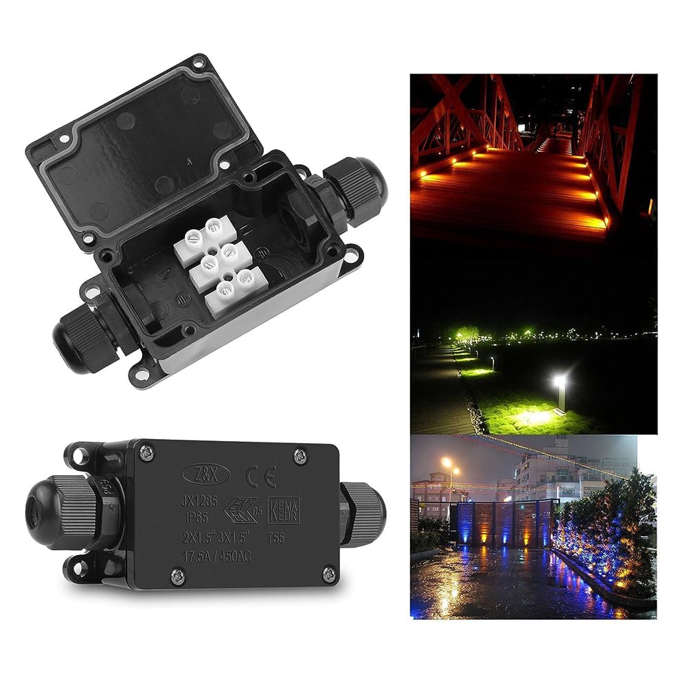 3pcs 2Way IP65 Waterproof Outd - Outdoor Power Cable Junction Box 评论和价格